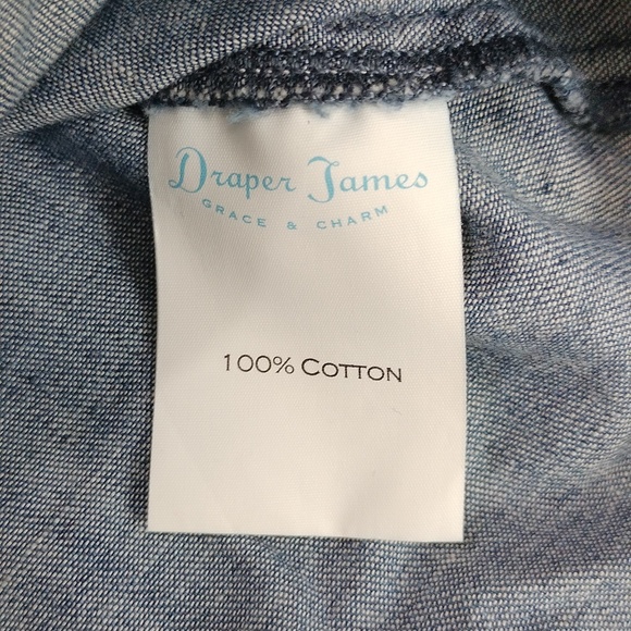 Draper James Chambray Flutter Sleeve Top - Picture 10 of 10
